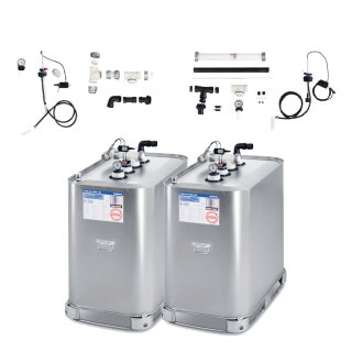 Buderus Schütz 1400l Tank im Tank System (2x 700l), Stahl, doppelwandig, inkl. Grundpaket A, Erweiterungspaket B, green Fuels ready - TIT-STAHL-T102-1400l