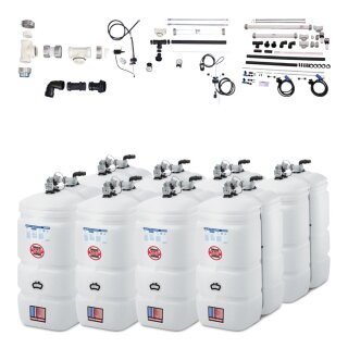 Buderus Schütz 6000 Liter Tank im Tank System 2-Reihig aus Kunststoff, doppelwandig, Ausführung: Kompakt, Volumen: 6000l (8 x 750l) inkl. Grundpaket A, Erweiterungspaket B, Reihenverbindungspaket CDL, green Fuels ready - TIT-KO-T204-6000l