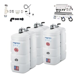 Buderus Schütz 2250 Liter Tank im Tank System Eck Aufstellung aus Kunststoff, doppelwandig, Ausführung: Kompakt, Volumen: 2250l (3 x 750l) inkl. Grundpaket A, Reihenverbindungspaket CDL, green Fuels ready - TIT-KO-L1-2250l