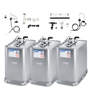 Buderus Schütz 2100l Tank im Tank System (3x 700l), Stahl, doppelwandig inkl. Grundpaket A, 2x Erweiterungspaket B, green Fuels ready - TIT-STAHL-T103-2100l
