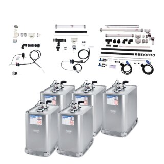 Buderus Schütz 3500l Tank im Tank System Eck-Aufstellung (5x 700l), Stahl, doppelwandig inkl. Grundpaket A, 2x Erweiterungspaket B, Reihenverbindungspaket CDL, green Fuels ready - TIT-STAHL-L3-3500l