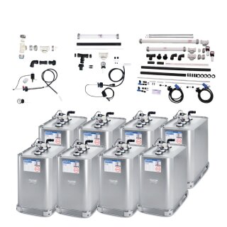 Buderus Schütz 5600l Tank im Tank System 2-reihig (8x 700l), Stahl, doppelwandig inkl. Grundpaket A, 5x Erweiterungspaket B, Reihenverbindungspaket CDL, green Fuels ready - TIT-STAHL-T204-5600l