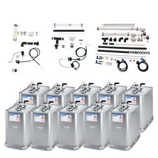 Buderus Schütz 7000l Tank im Tank System 2-reihig (10x 700l), Stahl, doppelwandig inkl. Grundpaket A, 7x Erweiterungspaket B, Reihenverbindungspaket CDL, green Fuels ready - TIT-STAHL-T205-7000l