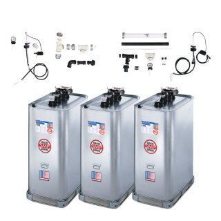 Buderus Schütz 3000l Tank im Tank System (3x 1000l), Stahl, doppelwandig inkl. Grundpaket A, 2x Erweiterungspaket B, green Fuels ready - TIT-STAHL-T103-3000l