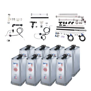 Buderus Schütz 8000l Tank im Tank System 2-reihig (8x 1000l), Stahl, doppelwandig inkl. Grundpaket A, 5x Erweiterungspaket B, Reihenverbindungspaket CDL, green Fuels ready - TIT-STAHL-T204-8000l