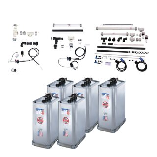 Schütz 5000 Liter Tank im Tank System Eck-Aufstellung, Stahl verzinkt, Zubehör