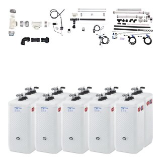 Buderus Schütz 7500 Liter Tank im Tank System 2-Reihig aus Kunststoff, doppelwandig, Ausführung: Spezial, Volumen: 7500l (10 x 750l) inkl. Grundpaket A, Erweiterungspaket B, Reihenverbindungspaket CDL, green Fuels ready - TIT-SP-T205-7500l