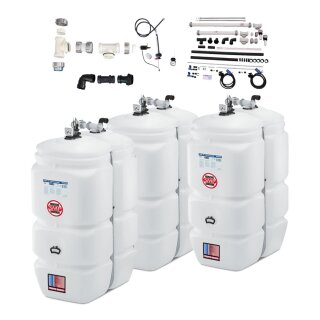 Buderus Schütz 3000 Liter Tank im Tank System Eck Aufstellung aus Kunststoff, doppelwandig, Ausführung: Kompakt, Volumen: 3000l (3 x 1000l) inkl. Grundpaket A, Reihenverbindungspaket CDL, green Fuels ready - TIT-KO-L1-3000l