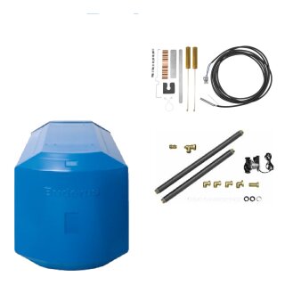 Buderus Speicherpaket M LT300, blau, Warmwasserspeicher LT300/1, Rohrgruppe BCC28-HE, Speicherfühler-Set AS1.6