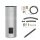 Buderus Speicherpaket M SH300, silber, Warmwasserspeicher SH300 RS-B, Rohrgruppe BCC27-HE, Verlängerungs-Set, Speicherfühler-Set