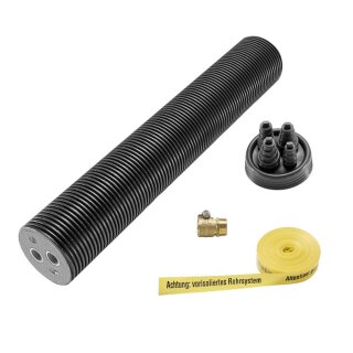 Buderus Anschlusspaket ASU8/32 für Wärmepumpen, 8 m, Ø 160 mm, 2x Mediumrohr DN32, 2x Leerrohr, Mantelrohr, Zubehör - 7738345799