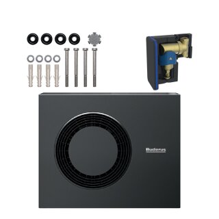 Buderus Ergänzungspaket Wärmepumpe M WLW-MB AH für GBH172i.2, Außeneinheit WLW-12 MB AR, Befestigungs-Set, Magnetit-/Schlammabscheider