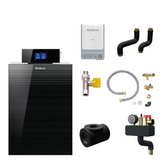 Buderus Gas-Brennwertpaket M KB182i-50 kW, Erdgas E/LL, Regelgerät IMC200, Bedieneinheit BC400, Funkmodul MX400, Kesselanschluss-Set, Zubehör