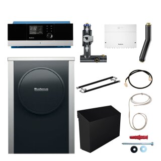 Buderus Ergänzungspaket Wärmepumpe WLW196i A H für GB125, Außeneinheit ODU6.2i S+, Regelgerät MC110, Bedieneinheit RC310, Hybridmanager HM200.2, Hybridgruppe HF-Set HYC40B-2, Zubehör