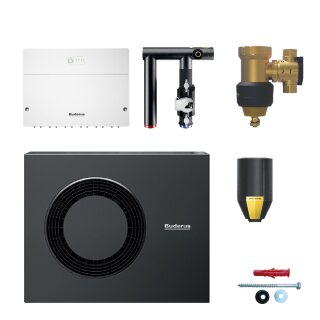 Buderus Ergänzungspaket Wärmepumpe M WLW-MB A H für KB182i 15-40 kW, Außeneinheit WLW-12 MB AR, Hybridmodul IHM200, Hybridgruppe HF-Set HYC40-2, Magnetit-/Schlammabscheider, Zubehör