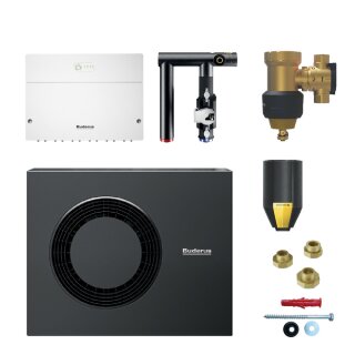 Buderus Ergänzungspaket Wärmepumpe M WLW-MB A H für KB182i- 50 kW, Außeneinheit WLW-12 MB AR, Hybridmodul IHM200, Hybridgruppe HF-Set HYC40-2, Magnetit-/Schlammabscheider, Zubehör