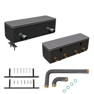 Buderus Schnellmontage-System RK2/32/32.1, 2 Heizkreise, hydr. Weiche WHY 120/80 DN32 V2, Heizkreisvert. HKV 2/32/32 V2, Zubehör - 7739607566