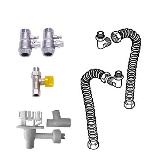 Buderus Anschluss-Set AS7-AP für Speicher unten, Aufputz, GA-BS, Siphon, HA, U-Flex - 7736613434