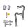 Buderus Anschluss-Set AS7-AP für Speicher unten, Aufputz, GA-BS, Siphon, HA, U-Flex - 7736613434