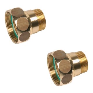 Verschraubungssatz 1 1/4" x 35 x 2" für Trinkwasser ohne Dichtungen aus Messing - 80382104