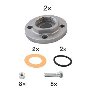 Biral Gewindeflansch Z25, 2"xDN32, 40mm (2x20mm) PN6, Verlängerung 40mm - 82449925