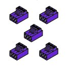 Anschlussklemme 3-polig N/L violett (5 Stück) -...