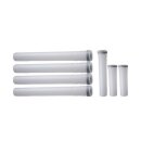 Buderus Abgasrohr-Set DN80 (4x2000 mm/1x1000 mm/2x 500 mm) PP-Kunststoff, max. 120°C -  7738112670