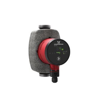 Grundfos ALPHA1 25-60N 180mm R1" - G1 1/4" PN10 1ph 230V Edelstahlausführung, Heizungsumwälzpumpe inkl. Wärmedämmschale, ALPHA-Stecker gerade, Flachdichtungen - 7738327528