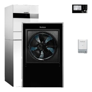 Buderus Luft-Wasser-Wärmepumpe Logatherm WLW196i-8 IR TP120 reversibel, für monoenergetischen Betrieb mit integr. Pufferspeicher 120L, Innen- & Wärmepumpeneinheit für Innenaufstellung, Funkmodul MX400, weiß - 7739616361
