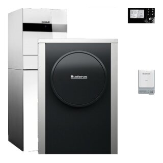 Buderus Luft-Wasser-Wärmepumpe Logatherm WLW196i.2-6 AR T190 S+ silent, reversible, schallreduzierter Betrieb  mit integr. Edelstahl-Warmwasserspeicher 190L, Innen- & Außeneinheit, Funkmodul MX400, weiß - 7739618637