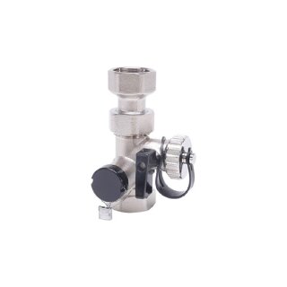 Buderus Logafix V2 Kappenventil MS 3/4" x 3/4" PN 10, plombierbar, Messing vernickelt - 7738342117