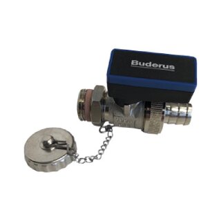 Buderus Logafix V2 KFE Füll- u. Entleerungshahn 3/4" Außengewinde DN20, PN12, 120°C, Messing roh - 7738342195