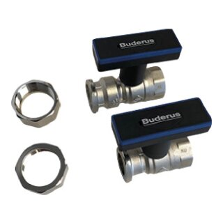Buderus Logafix Pumpenkugelhahn-Set DN25, 1 Stück (1 Set) - 7738342222