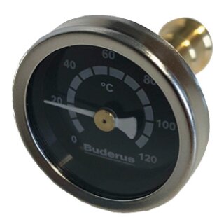 Buderus Logafix Umrüstsatz Thermometer für Kugelhahn 1" & 1 1/4" (1 Stk in anthrazit) - 7738342239