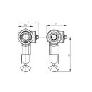 TACONOVA SD Solar HT Taco-Setter Bypass, DN20, 3/4"Innengewinde, max. 185°C, max. 16 bar, 2-12 l/min - 7747208515