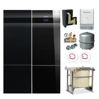 Buderus WSW196i.2-6 TP50, Wärmepumpen-Paket Logaplus WSW196i TP3, integr. Pufferspeicher 50L, Warmwasserspeicher EWH300, Funkmodul MX400 - 7739619548