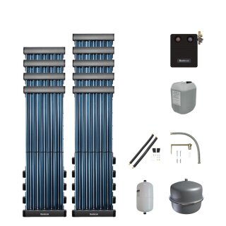 Buderus Solar-Paket Logaplus S100, 10,98 m², 9x SKR10 CPC, KS0110/2 HE, Zubehör, Audachmontage-Set