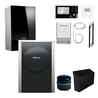 Buderus WLW196i.2-4 AR E S+ (silent) Wärmepumpen-Paket Logaplus, Fernbedienung RC100.2 H - 7739619816