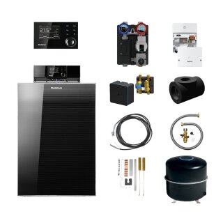 Buderus KB195i-19 kW Öl-Brennwertkessel-Paket Logaplus K88H, Blaubrenner BZ1.1, Heizkreis-Set HSM20 (gemischt), Abscheidegruppe MSL25,,Mischer-Modul MM100, Regelung IMC110, Bedieneinheit RC310 - 7739621130