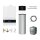 Buderus GB192i.2-15 kW Gas-Brennwert Paket Logaplus W50, Warmwasserspeicher SU160, Bedieneinheit BC400, Fernbedienung RC220, weiß - 7739621189