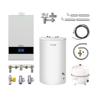 Buderus GB172i.2-20 kW W H Gas-Brennwert Paket Logaplus W22,  Warmwasserspeicher S120, Bedieneinheit BC400 - 7739621310