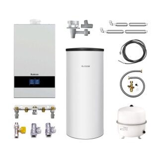 Buderus GB172i.2-20 W H Gas-Brennwert Paket Logaplus-Paket W22
, Warmwasserspeicher SU200, Bedieneinheit BC400 - 7739621316