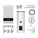 Buderus 
GB172i.2-20 kW H Gas-Brennwert Paket Logaplus W24S, bivalenter Warmwasserspeicher SM310, Bedieneinheit BC400 - 7739621323