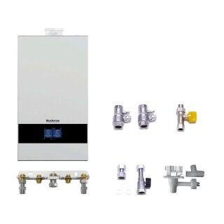 Buderus 
GB172i.2-20 kW KDW H Gas-Brennwert-Kombigerät Paket Logaplus W25, integrierter WW-Durchlauferhitzer, Bedieneinheit BC400, Aufputz - 7739621324