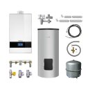 Buderus GB182i.2-45 kW WH Gas-Brennwert Paket Logaplus W42, Warmwasserspeicher SU300, Bedieneinheit BC400, 1 Heizkreis, weiß - 7739621382