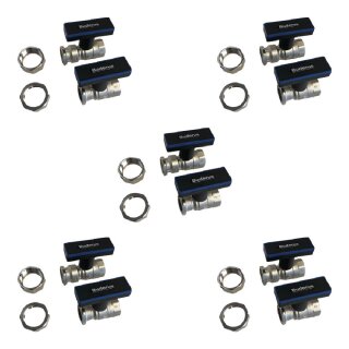 Buderus Logafix Pumpenkugelhahn-Set DN32, 5 Stück (5 Sets) - 7739621443