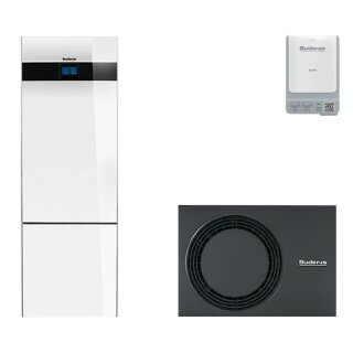 Buderus WLW176i-7 AR T180 Wärmepumpen-Paket Logaplus M, integr. emaillierten Warmwasserspeicher 180L, integr. Pufferspeicher 16L, Funkmodul MX400 - 7739622561