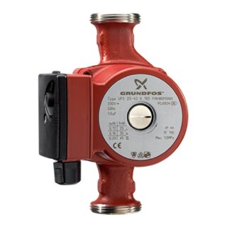 Grundfos UPS 40-50 FN, BL: 250mm, DN40, 9H, UBA, PN6/10, 1x230V, Edelstahl, ungeregelt, Zirkulationspumpe - 7747221162