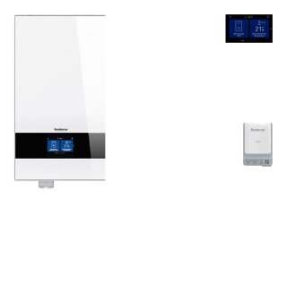 Buderus Luft-Wasser-Wärmepumpe Logatherm WLW186i-12 E monoenergetische Inneneinheit mit Funkmodul MX400, weiß - 8738212432