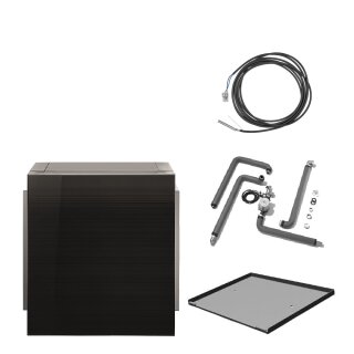 Buderus Speicherpaket M L160.3 schwarz, Warmwasserspeicher L160.3 RS-B liegend, Rohrgruppe BCC33-HE, Aufstellblech, Speicheranschluss-Set AS1.6 Ø 6 mm